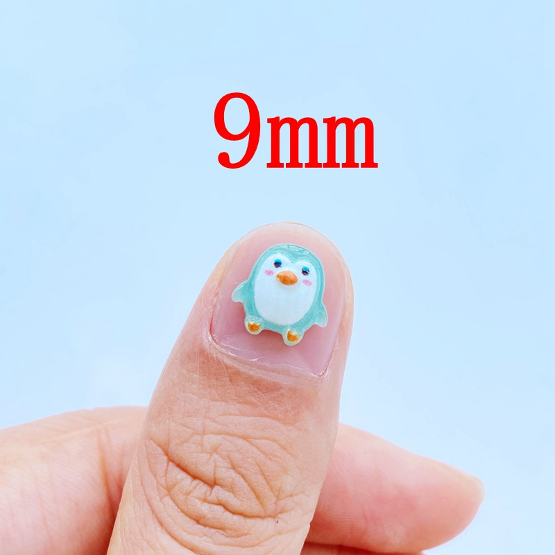 50 de bucăți Charms Kawaii Desene Animat Pinguin Nail Strass Pietre Prețioase Glitter Acrilic Nail Art Bijuterii Manichiură Decorare unghii Accesorii