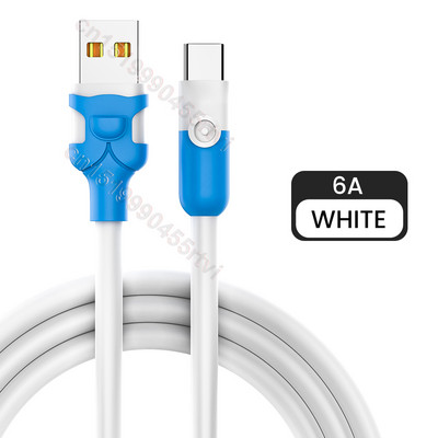 6A USB tipo C laidas, skirtas Huawei Honor Xiaomi USB Type C įkroviklio laidas 2.4A, skirtas iPhone 15 14 13 12 11 Pro Max Xs X 8 Plus Cable 2M