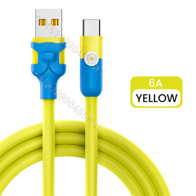 6A USB tipo C laidas, skirtas Huawei Honor Xiaomi USB Type C įkroviklio laidas 2.4A, skirtas iPhone 15 14 13 12 11 Pro Max Xs X 8 Plus Cable 2M