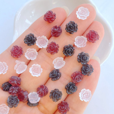 100 vnt Naujos dervos mielos mini kamelijos plokščios nugaros akmens aplikacijos figūrėlės „pasidaryk pats“ vestuvių iškarpų albumo manikiūro priedai