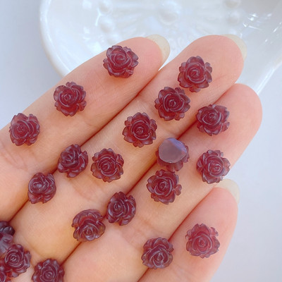 100 vnt Naujos dervos mielos mini kamelijos plokščios nugaros akmens aplikacijos figūrėlės „pasidaryk pats“ vestuvių iškarpų albumo manikiūro priedai