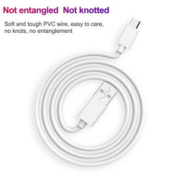 1 м дълъг микро USB кабел за зареждане Кабел за зарядно за мобилен телефон Кабел за Samsung Galaxy A6 A7 2018 Huawei Honor Play 8A 2.4A
