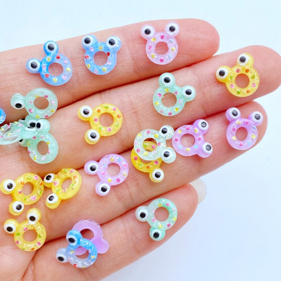3D piekariņi Cute Mini Varde Nagu Rhinestones Dārgakmeņi Glitter 50Gb Sveķu Nail Art Rotaslietas Manikīrs Nagu dekorēšanas piederumi
