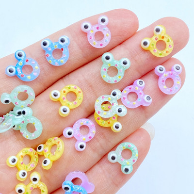 Charms 3D Drăguț Mini Broasca Strasuri pentru unghii Pietre prețioase Sclipici 50 buc Rășină Nail Art Bijuterii Manichiură Accesorii pentru decorarea unghiilor