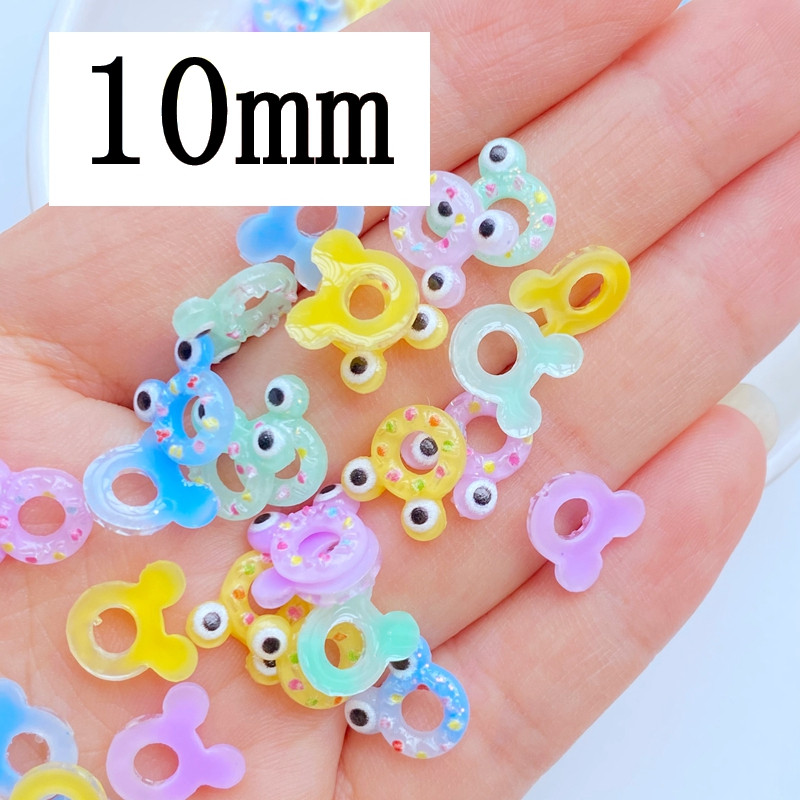 Charms 3D Drăguț Mini Broasca Strasuri pentru unghii Pietre prețioase Sclipici 50 buc Rășină Nail Art Bijuterii Manichiură Accesorii pentru decorarea unghiilor