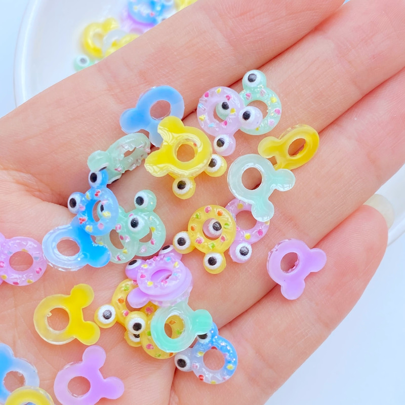 Charms 3D Drăguț Mini Broasca Strasuri pentru unghii Pietre prețioase Sclipici 50 buc Rășină Nail Art Bijuterii Manichiură Accesorii pentru decorarea unghiilor