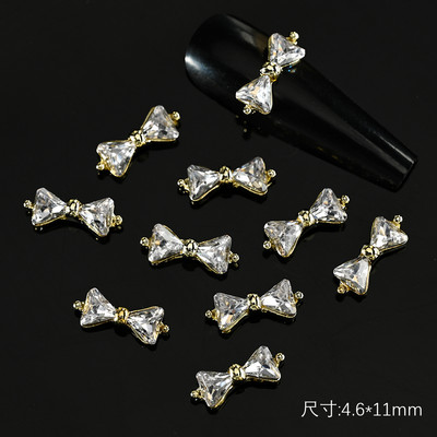 10/5 vnt Butterfly lydinio nagų dailės papuošalų žavesys 3D drugelis aukso/sidabro cirkonio deimantas „pasidaryk pats“ nagų dailės dekoravimo priedai #JE8