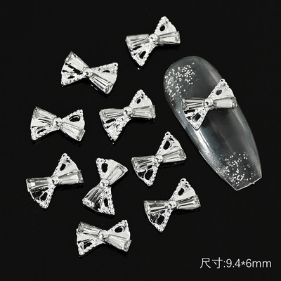 10/5 vnt Butterfly lydinio nagų dailės papuošalų žavesys 3D drugelis aukso/sidabro cirkonio deimantas „pasidaryk pats“ nagų dailės dekoravimo priedai #JE8