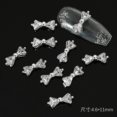 10/5 vnt Butterfly lydinio nagų dailės papuošalų žavesys 3D drugelis aukso/sidabro cirkonio deimantas „pasidaryk pats“ nagų dailės dekoravimo priedai #JE8