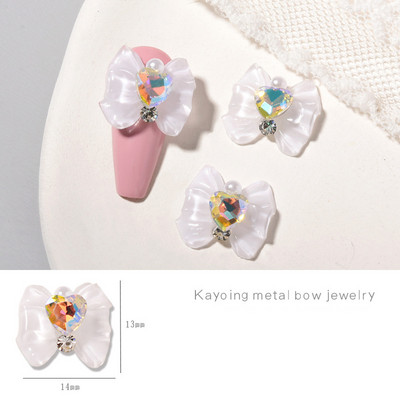 10/5 vnt Butterfly lydinio nagų dailės papuošalų žavesys 3D drugelis aukso/sidabro cirkonio deimantas „pasidaryk pats“ nagų dailės dekoravimo priedai #JE8