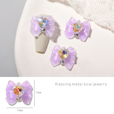 10/5 vnt Butterfly lydinio nagų dailės papuošalų žavesys 3D drugelis aukso/sidabro cirkonio deimantas „pasidaryk pats“ nagų dailės dekoravimo priedai #JE8