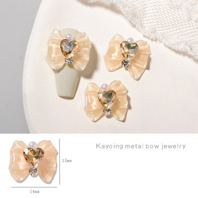 10/5 vnt Butterfly lydinio nagų dailės papuošalų žavesys 3D drugelis aukso/sidabro cirkonio deimantas „pasidaryk pats“ nagų dailės dekoravimo priedai #JE8