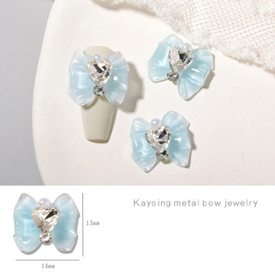 10/5 vnt Butterfly lydinio nagų dailės papuošalų žavesys 3D drugelis aukso/sidabro cirkonio deimantas „pasidaryk pats“ nagų dailės dekoravimo priedai #JE8