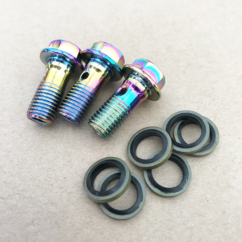 Motorkerékpár hidraulikus fékolaj tömlő pólócsatlakozó póló illeszték póló csatlakozó szennyeződéstartó kerékpárhoz ATV fékrendszer 3 utas adapter