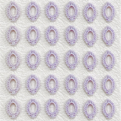 30 vnt. mišrių spalvų tuščiaviduriai ovalūs nagų rėmo žavesiai Priedai 3D nagų dailės puošmenos Medžiagos Medžiagos Manikiūras Deocr Dalys