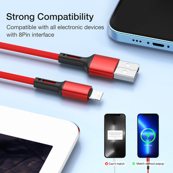 USB кабел за бързо зареждане за iPhone 13 12 11 Pro X Max 6 6s 7 8 Plus Apple iPad Origin Lead Кабел за мобилен телефон Кабел за зарядно устройство за данни 3 м