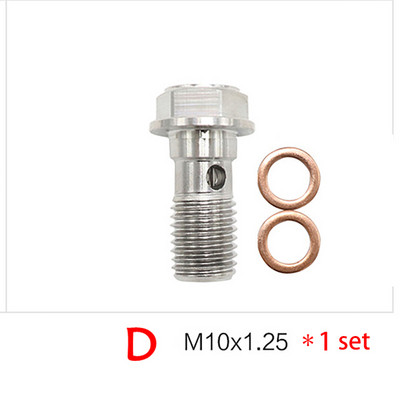 Motociklo stabdžių apkaba Banjo varžtas oro išleidimo varžto nipelis M10X1.0MM/1.25MM 304 nerūdijantis plienas, skirtas Honda Yamaha Kawasaki Suzuki