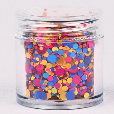 10 ml/dėžutė apvalių nagų blizgučiai spalvingi mišraus dydžio nagai dribsniai apskritimai blizgantys Paillette žavesio nagų dailės dekoravimo manikiūras