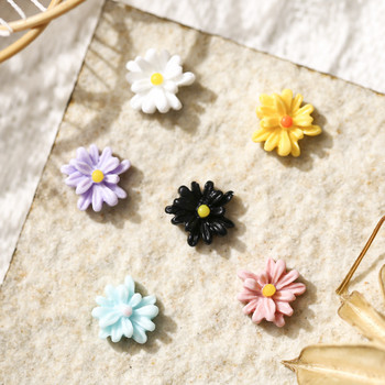50 τμχ 3D Acrylic Flower Nail Art Charms Daisy Chrysanthemum Design Μανικιούρ Διακόσμηση Αξεσουάρ Νύχια Προμήθειες για επαγγελματίες