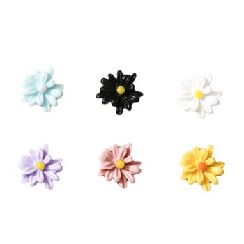 50 τμχ 3D Acrylic Flower Nail Art Charms Daisy Chrysanthemum Design Μανικιούρ Διακόσμηση Αξεσουάρ Νύχια Προμήθειες για επαγγελματίες