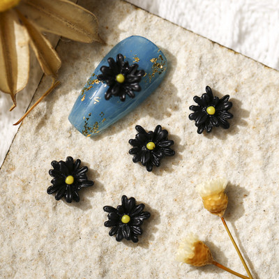 50PCS 3D akrilni cvijet Nail Art Charms Daisy Chrysanthemum Design Dodaci za dekoraciju za manikuru Pribor za nokte za profesionalce