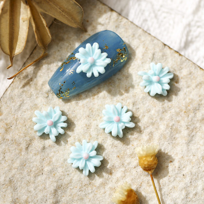 50PCS 3D akrilni cvijet Nail Art Charms Daisy Chrysanthemum Design Dodaci za dekoraciju za manikuru Pribor za nokte za profesionalce