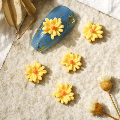 50PCS 3D akrilni cvijet Nail Art Charms Daisy Chrysanthemum Design Dodaci za dekoraciju za manikuru Pribor za nokte za profesionalce