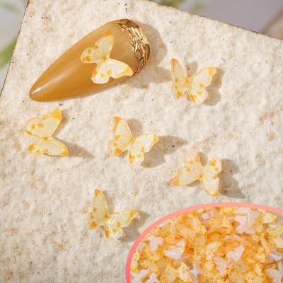 50 vnt Nail Butterfly Fairy Color Smart 3D sklandžiai mažas drugelis spalvotas dažymas spausdinimas nedeformuojamas nagų dekoravimas