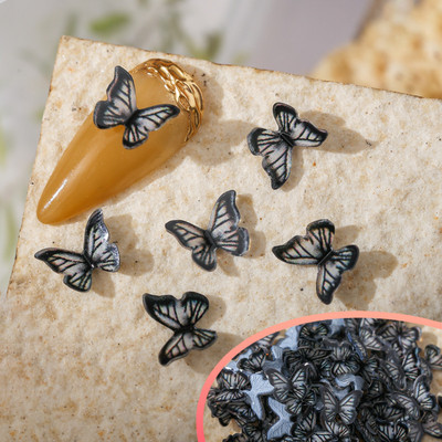 50 vnt Nail Butterfly Fairy Color Smart 3D sklandžiai mažas drugelis spalvotas dažymas spausdinimas nedeformuojamas nagų dekoravimas