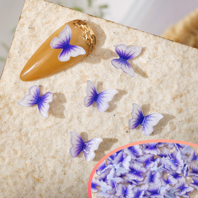 50 vnt Nail Butterfly Fairy Color Smart 3D sklandžiai mažas drugelis spalvotas dažymas spausdinimas nedeformuojamas nagų dekoravimas