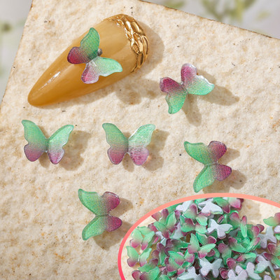 50 vnt Nail Butterfly Fairy Color Smart 3D sklandžiai mažas drugelis spalvotas dažymas spausdinimas nedeformuojamas nagų dekoravimas