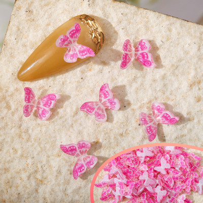 50 vnt Nail Butterfly Fairy Color Smart 3D sklandžiai mažas drugelis spalvotas dažymas spausdinimas nedeformuojamas nagų dekoravimas