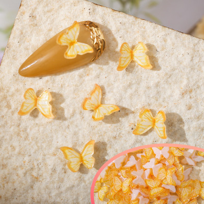 50 vnt Nail Butterfly Fairy Color Smart 3D sklandžiai mažas drugelis spalvotas dažymas spausdinimas nedeformuojamas nagų dekoravimas