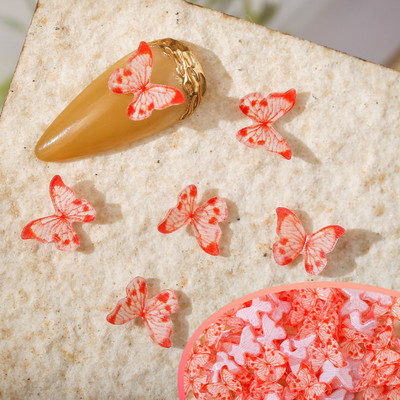 50 vnt Nail Butterfly Fairy Color Smart 3D sklandžiai mažas drugelis spalvotas dažymas spausdinimas nedeformuojamas nagų dekoravimas