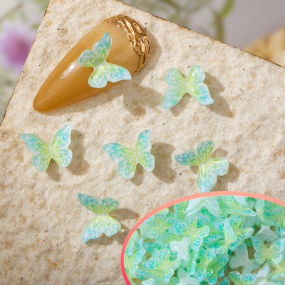 50 vnt Nail Butterfly Fairy Color Smart 3D sklandžiai mažas drugelis spalvotas dažymas spausdinimas nedeformuojamas nagų dekoravimas