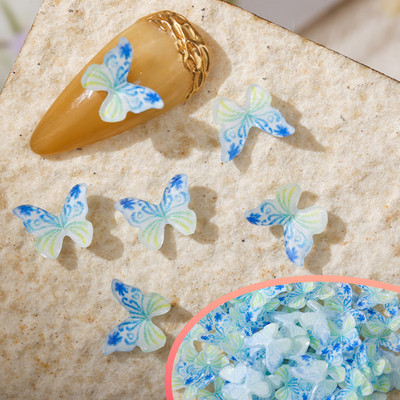 50 vnt Nail Butterfly Fairy Color Smart 3D sklandžiai mažas drugelis spalvotas dažymas spausdinimas nedeformuojamas nagų dekoravimas