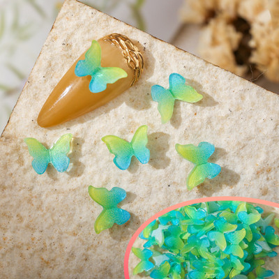 50 vnt Nail Butterfly Fairy Color Smart 3D sklandžiai mažas drugelis spalvotas dažymas spausdinimas nedeformuojamas nagų dekoravimas