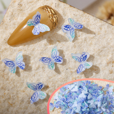 50 vnt Nail Butterfly Fairy Color Smart 3D sklandžiai mažas drugelis spalvotas dažymas spausdinimas nedeformuojamas nagų dekoravimas