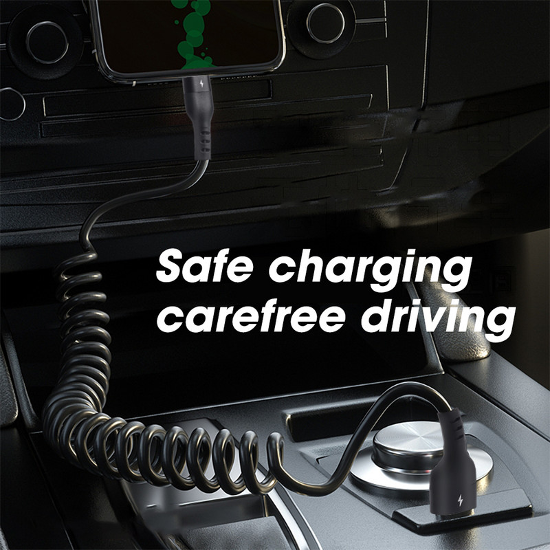 Cablu USB tip C pentru încărcare rapidă telescopică 1,5 m/1 m 5A pentru telefoane Android Samsung Huawei Android Accesorii Cablu de date USB pentru mașină