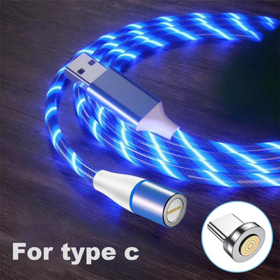 MVQF 6A Kiirlaadimine 120W magnetkaabel Voolava valgusega LED-mikro-USB kaabel Xiaomi jaoks Laadimine IPhone Charger Type C kaabel