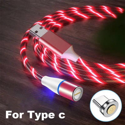 MVQF 6A Kiirlaadimine 120W magnetkaabel Voolava valgusega LED-mikro-USB kaabel Xiaomi jaoks Laadimine IPhone Charger Type C kaabel