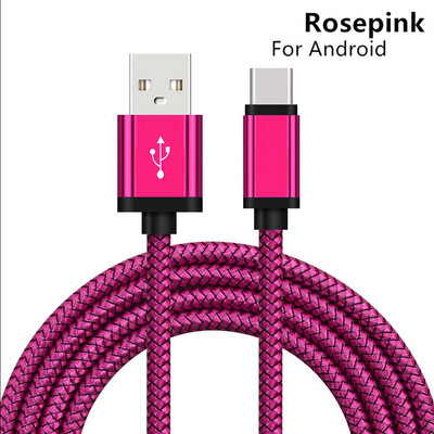 1/2/3 metro C tipo USB įkroviklio laidas 25 cm trumpas kabelis nailoninis ilgas kabelis, skirtas Xiaomi 9 Mix 4 Redmi Note 7 8 Pro Samsung Note 10 Plus