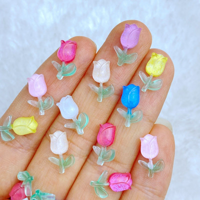 50gab. Jauns Cute Mini Rose Nagu Rhinestones Dārgakmeņi Glitter Nail Art Rotaslietas Manikīrs Nagu dekorēšanas aksesuārs