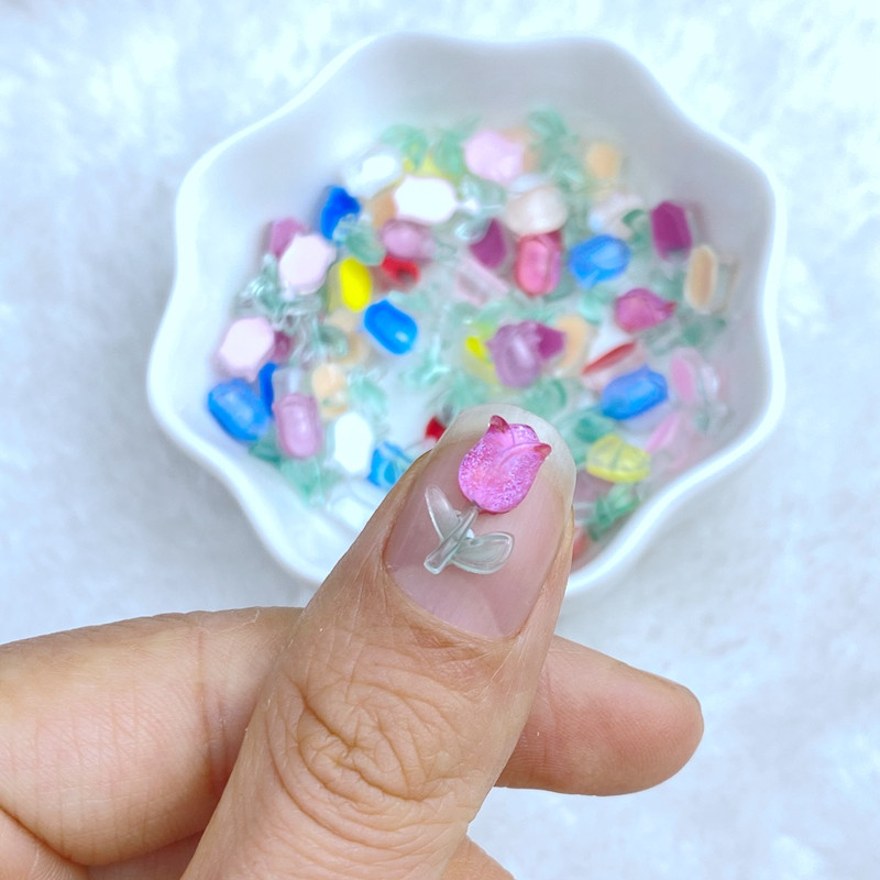 50 vnt. Naujas mielas mini rožių nagų krištolas brangakmeniai Blizgučiai nagų dailės papuošalai manikiūras nagų dekoravimo priedas