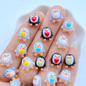 50 tk 3D Charms Kawaii Cartoon Mix Love Penguin Nail Art Ehted Maniküür küünte kaunistamiseks tarvikud