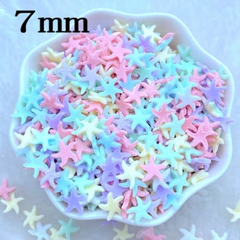 100 Resin Cute πολύχρωμο μίνι γυαλιστερό αστερίας, κόγχη, παπιγιόν πολύτιμος λίθος επίπεδη πέτρα Αυτοκόλλητο DIY Home Nail Craft Αξεσουάρ Βιβλίο με κλιπ φρούτων