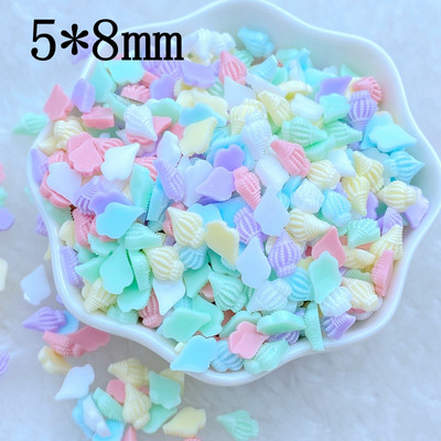 100 dervų, miela, spalvinga mini blizganti jūros žvaigždė, kriauklė, brangakmenis, plokščias akmeninis lipdukas „pasidaryk pats“ namų nagų amatų reikmenys vaisinių iškarpų knygelė