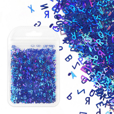 1Bag Sparkly Paillette Suurtähega Inglise Kirjaga Nael Litrid Värvid Holograafilised Küünte Glitter 3D Helbed Viilud Kunsti Aksessuaarid