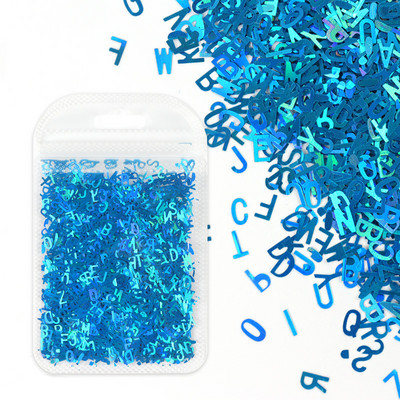 1Bag Sparkly Paillette Suurtähega Inglise Kirjaga Nael Litrid Värvid Holograafilised Küünte Glitter 3D Helbed Viilud Kunsti Aksessuaarid