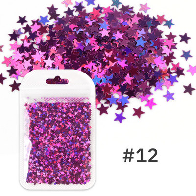 1Bag Sparkly Paillette Suurtähega Inglise Kirjaga Nael Litrid Värvid Holograafilised Küünte Glitter 3D Helbed Viilud Kunsti Aksessuaarid